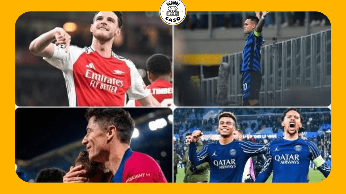 Jugadores del Arsenal, Inter de Milán, Barcelona y PSG