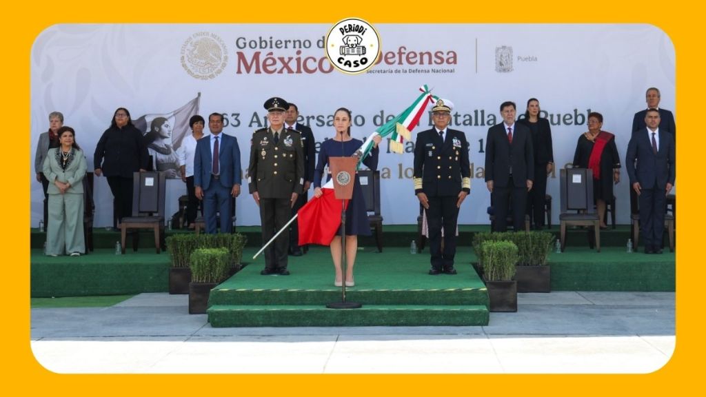 Claudia Sheinbaum encabezó el 163 aniversario de la Batalla de&nbsp;Puebla