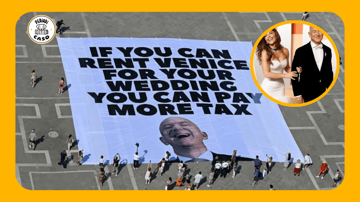 Boda de Bezos desata protestas en Venecia: “No somos un parque temático”