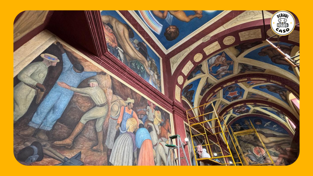 Concluye restauración de joya mural de Diego Rivera en Chapingo
