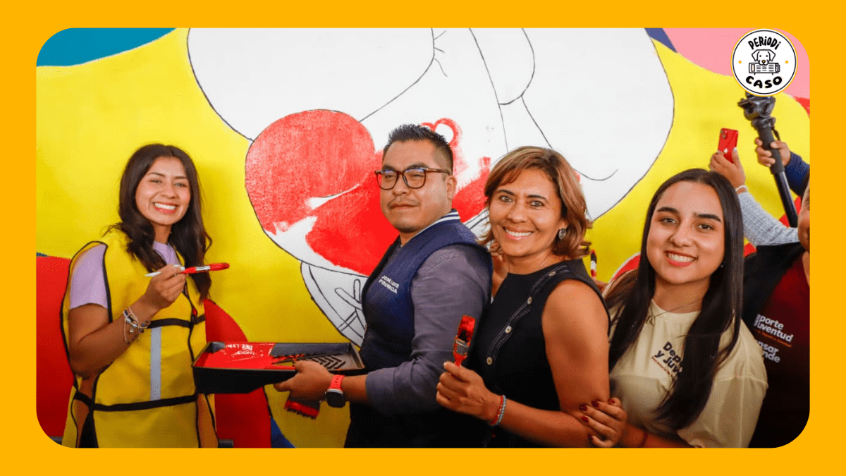 Jóvenes poblanos pintan murales por la paz y la prevención de adicciones