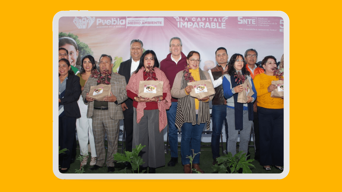 Huertos escolares llegan a 100 planteles de Puebla para promover hábitos saludables