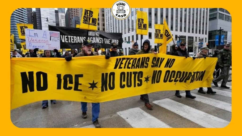 Veteranos estadounidenses protestan en el Desfile del Día de los Veteranos y rechazan presencia militar en&nbsp;ciudades