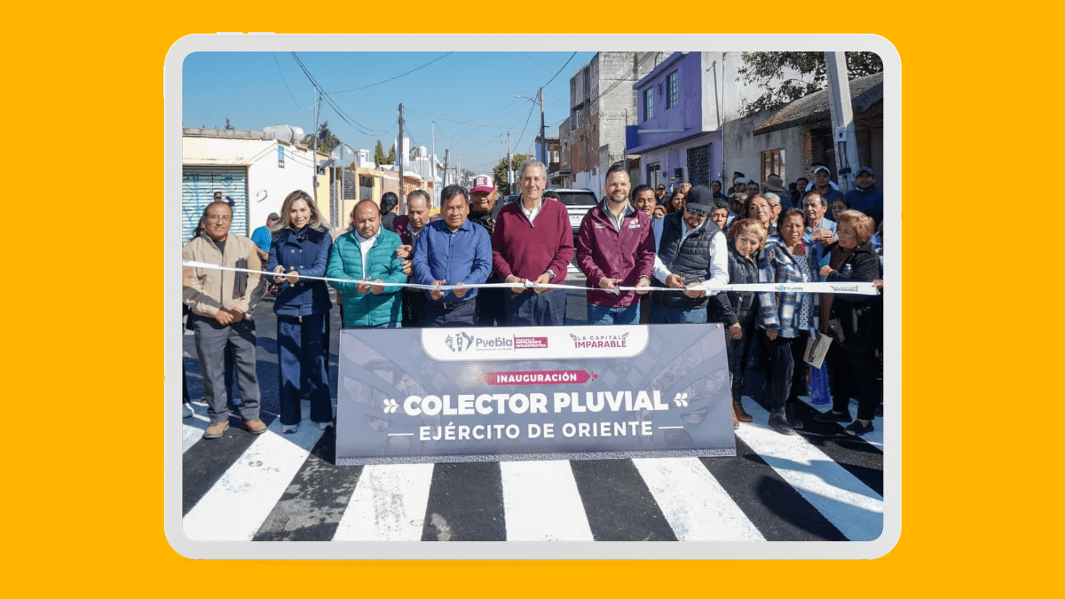 Entregan colector pluvial en Álamos Vista Hermosa con inversión de 42 mdp