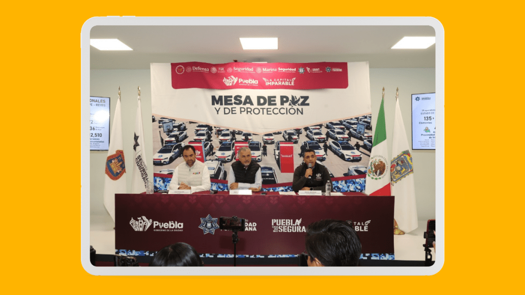 Puebla capital reduce 13% la incidencia delictiva durante 2025