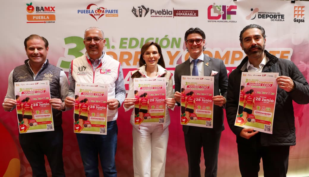 “Corre y Comparte 2026” buscará reunir alimentos para familias poblanas