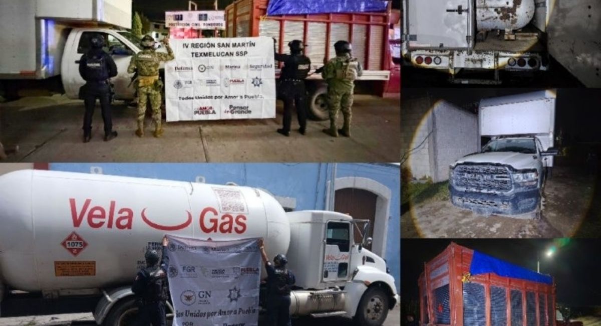 Aseguran 58 mil 600 litros de gas LP robado en Puebla